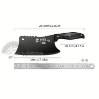 Cuchillo De Cocina Doble Propósito Machete Para Huesos Afilado Especial Para Cocineros Cuchillo De Cortar Acero Inoxidable Longitud De Hoja 19 Cm - details 4