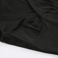BUNO-Camisetas básicas con escote en V profundo para mujer, camisetas lisas, ropa de discoteca Vintage, ropa de mujer, moda de verano 2025 - details 9