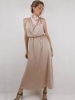 BUNO-Vestido largo sin mangas de satén de seda de gama alta para mujer, vestidos elegantes a la moda para celebridades, vestido de noche, ropa de fiesta para mujer - details 1