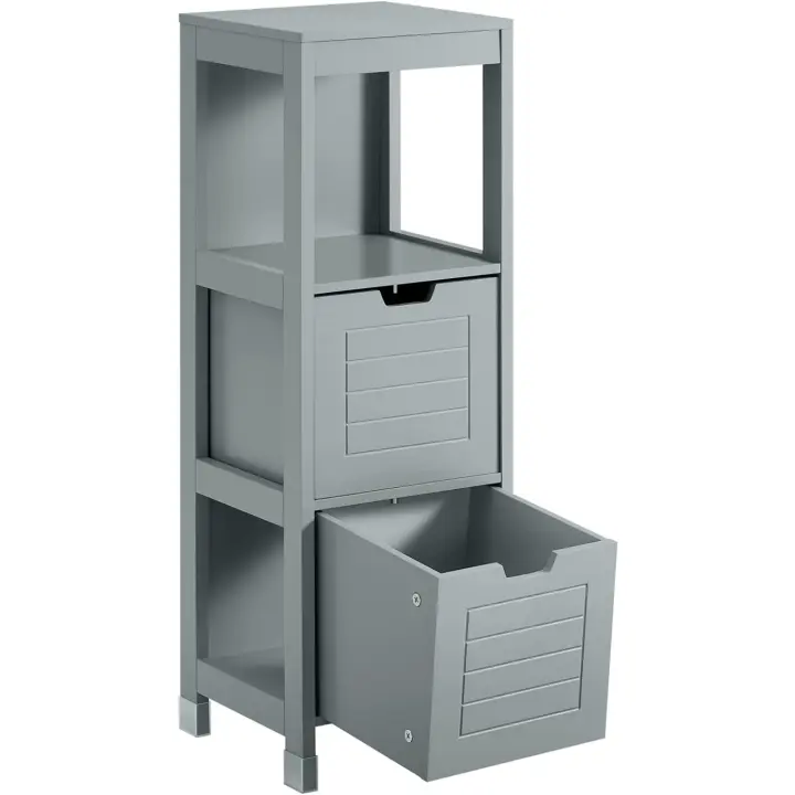 Armario de Baño SoBuy Organizador de Muebles de Baño con 1 Comportamiento Abierto y 2 Puertas - 1
