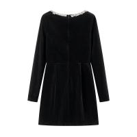 Elegante Vestido Mini de Moda para Mujer Cuello Cuadrado con Cuentas Vestido Rojo, Negro, Blanco para Fiestas - details 1