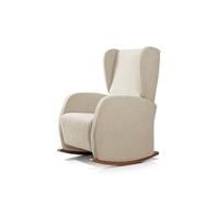 ESPECIALISTAS DEL Sillon orejero balancin Blanco Carla (Sillon Lactancia) Sillón tapizado Antimanchas acualine Color Beige. Mecedora para Dormitorio, Salón o habitación de Bebe - details 11