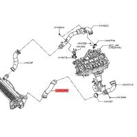 Manguera de entrada de aire Intercooler de motor lateral izquierdo, tubo de refrigerante de agua para Nissan NP300 2008-2015 14463-4KV0A 144634 KV0A - details 5