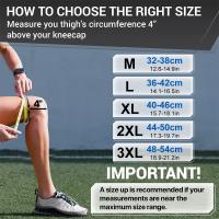Rodillera ajustable de 1 piezas para hombre y mujer, soporte con almohadilla de Gel para rótula, dolor de rodilla, ACL, MCL, recuperación de lesiones, entrenamiento, deportes - details 16