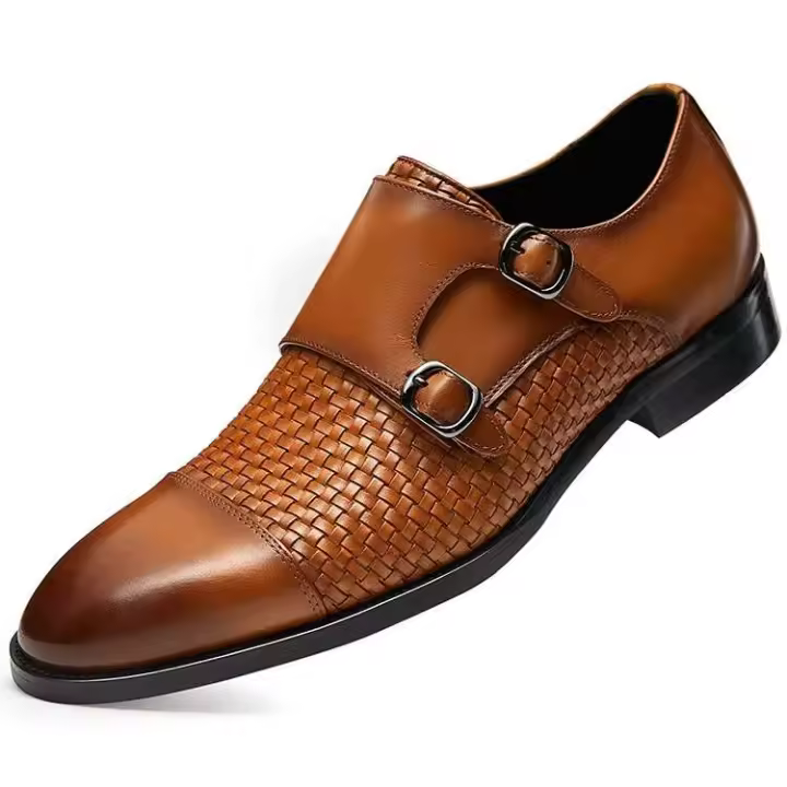 Cuero genuino formal de alta calidad para hombres, doble moda con zapatos casuales, moda masculina, fiesta, zapatos de negocios - 1
