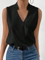 Top de Tirante con Estampado Casual de Verano 2023 Blusa de Mujer Blanca sin Mangas con Cuello en V - details 6