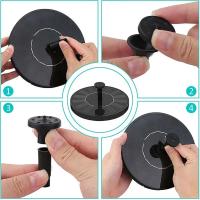 Fuente de 1w para jardín, Baño de aves, bomba alimentada por energía Solar, cascadas independientes con 8 boquillas para patio trasero - details 10
