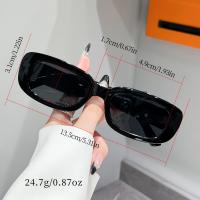 2piezas Gafas de estilo retro cuadradas para mujeres - Blanco y Negro, Montura de policarbonato, Ideal para conducir y leer, Accesorio de moda |   aspecto vintage |   Gafas duraderas - details 5