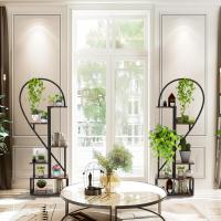 Estantería de Hierro Forjado de 2 Piezas Macetas de 6 Niveles con 2 Ganchos Soporte para Decoración de Sala Jardín Balcón - details 9