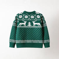 Suéter informal tejido con estampado de renos para niños y niñas, suéteres de árbol de Navidad, ropa cálida para bebés, Año Nuevo - details 10