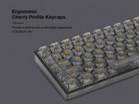 Tapa de tecla retroiluminada para teclado Cherry Gateron Mx, perfil de PC transparente, brillo de transparencia, 140 teclas - details 1