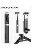 Trípode de Selfie para Teléfono Móvil de Aleación de Aluminio, Soporte Integrado para Trípode de Smartphone, Control Remoto Inalámbrico Incorporado, Portátil, Ligero, Trípode Alto Extensible para Teléfonos Móviles, Adecuado para iPhone de 4 a 7 pulgadas - details 8