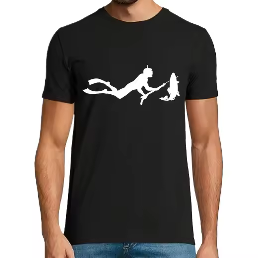 buzo de pesca submarina,Camiseta de Pádel Divertido, ropa para exteriores - 1
