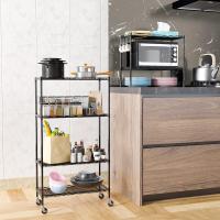 Estantería de Alambre de 6 Niveles con Ruedas Altura Ajustable, Resistente, Ideal para Baño, Cocina, Garaje, Dormitorio Color Plateado - details 10
