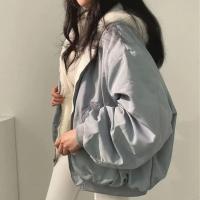 Chaqueta Abrigo de Moda Coreana para Mujer Gruesa, Cálida, Abajo, Estilo Casual, Manga de Cremallera - details 7