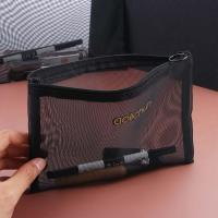 Bolsa negra con cremallera de gran capacidad, bolsa de lavado transparente, estuches de cosméticos, bolsas de cosméticos de malla, bolsa de aseo, bolsas de maquillaje - details 9