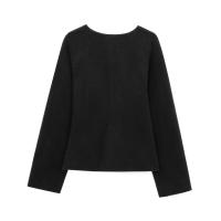 Primavera mujer moda abrigo sólido cuello pico manga larga cinturón cárdigan chaqueta mujer Casual Chic Slim mujer nuevo en abrigos Top - details 4