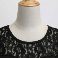 Vestido de Navidad rojo de encaje para mujer, ropa de manga corta Swing, disfraces de Navidad, vestidos de fiesta, bata Vintage, 2024 - details 42