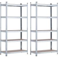 Estantería Modular de Acero Galvanizado Paquete 2, 5 Baldos Ajustables, Carga Máxima 875Kg, 90x40x180cm - details 0