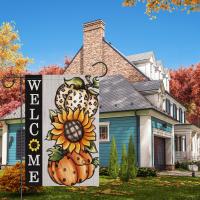Bandera de jardín ,decoración exterior de otoño,doble cara, otoño, Acción de Gracias, decoración de Halloween - details 5