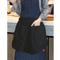 Nuevo Delantal para ayudante en limpieza de estilo europeo, delantal de cocina con bolsillos dobles, delantal de cocina antiincrustante para mujer, medio delantal - details 6