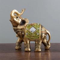 Adornos de elefante de resina, estatua de mesa artesanal creativa para decoración de sala de estar y dormitorio - details 4