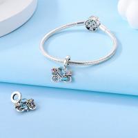 Colgante de plata 925 para mujer, abalorio con diseño de flores, compatible con pulsera y collar Original, joyería fina - details 3