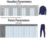 Conjunto de Sudadera con Capucha de Cremallera Impresa Personalizada Conjunto de Deportes al Aire Libre para Hombres - details 0