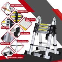 Escalera Telescópica de Aluminio Extensible, Antideslizante, Multiusos Carga de 150kg - details 88