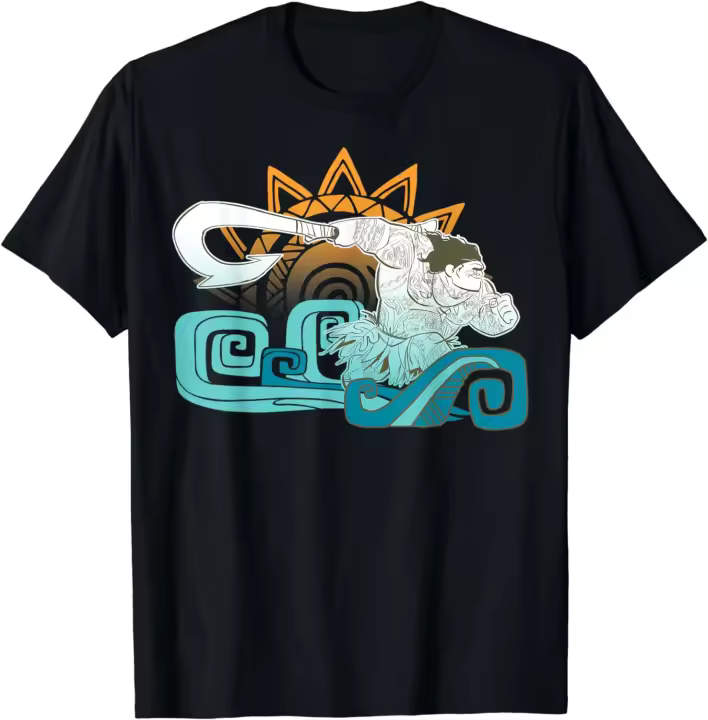 Camiseta gráfica Moana Maui Hook Surf and Sun Gradient - 1