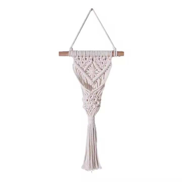 Bolsa Tejida a Mano Estilo Nórdico - Decoración de Flores Secas (Yute Natural, Diseño Minimalista) para Salón, Porche y Airbnb - 1