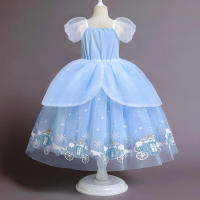 Vestido de princesa Cenicienta para niña y niño, tutú de carnaval con lentejuelas, ropa de malla para regalo de cumpleaños - details 8