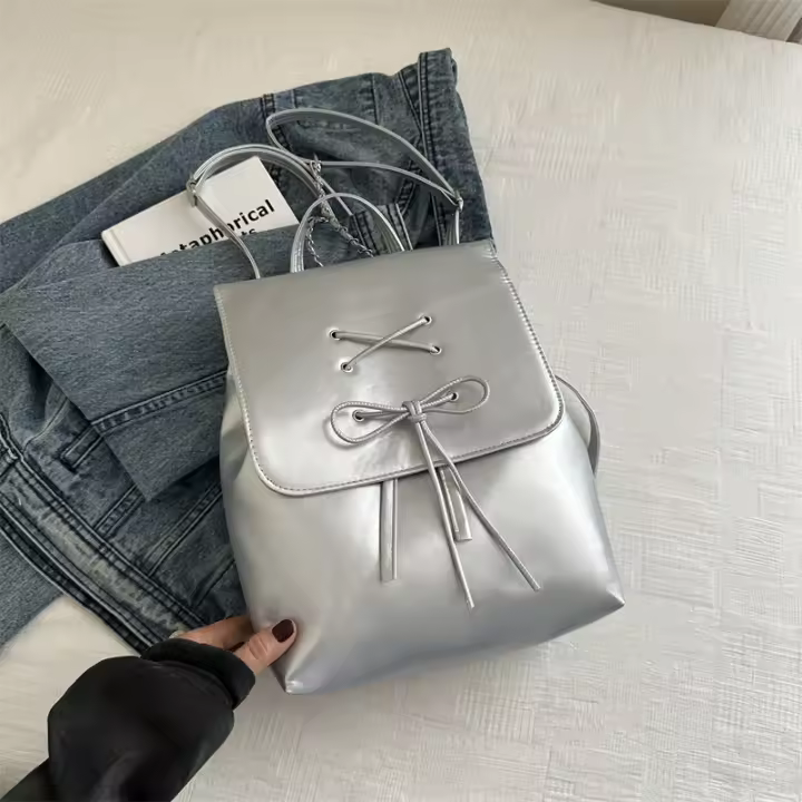 Mochila, linda, lazo, moda, bolso pequeño, mochila, estilo coreano, de mano, un solo hombro, nuevo estilo - 1