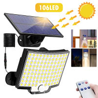 Luces Solarizadas Exteriores 106LED con Sensor de Movimiento Luz de Inundación Solar con Control Remoto 3 Modos Impermeables para Calle Jardín Pared - details 5
