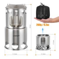 Lixada - Estufa de leña portátil de acero inoxidable para acampar al aire libre, quemador de cocina liviano para picnics - details 16
