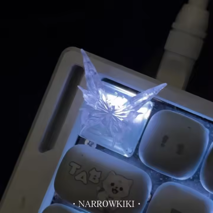 Tarjetas De Mariposa Lunar Sombrero Personalizado De Niebla Transparente Resina OEM ESC Anime Artesano Tapa De Teclado Mecánico Accesorios De Juegos De Teclado Regalo - 1