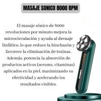 Radiofrecuencia Facial EMS Terapia Led Limpieza Facial Masaje Sonico 8000 rpm e Importacion de Cosmeticos Genera Colageno Elastina Trabaja Arrugas lineas Fins y de Expresion Uso en Casa Regalo para Mujer - details 3