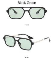 Gafas De Sol cuadradas con montura pequeña para mujer, gafas De Sol De lujo a la moda De diseñador De marca para mujer, gafas De Sol Vintage huecas De leopardo azul - details 7