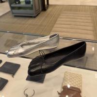 Primavera 2024 nueva tendencia arco plata mujer fondo plano cuero piel de oveja diseño de punta única zapatos de ballet - details 6