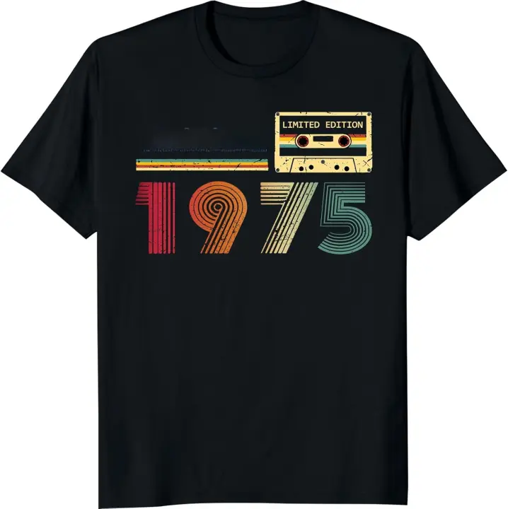 Camisetas Vintage de 1975 para Hombres Regalo Ideal de Cumpleaños Moda para Papá, Padre, Amigo - 1