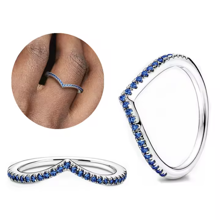 Anillo de Plata Esterlina 925 con Corona Brillante y Cúbico de Zirconia para Mujeres Joyería de Boda con Estilo Lunar y Floral - 1
