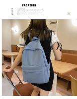 Mochila escolar impermeable de gran capacidad para mujer, mochila escolar con cremallera suave, Color sólido, mochila informal para adolescentes y niñas, suministro para estudiantes - details 31