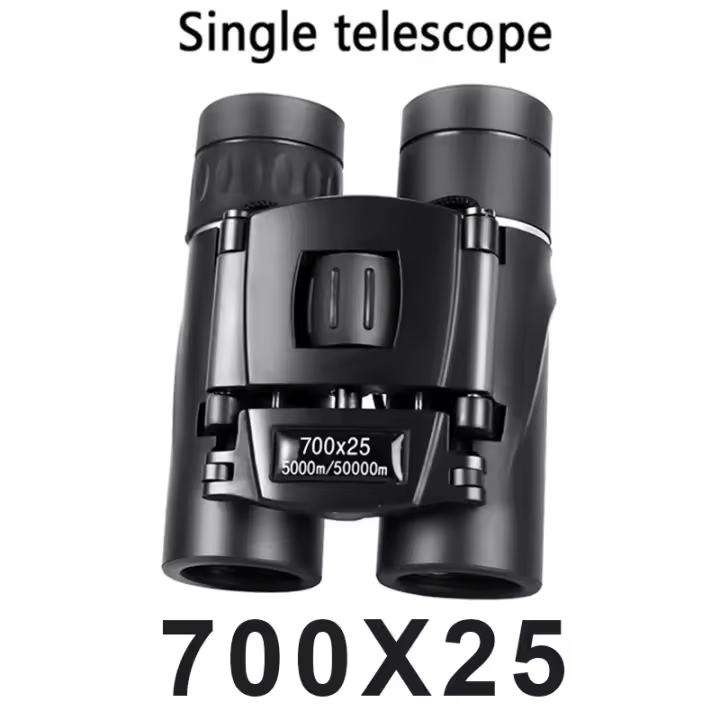 Prismáticos potentes portátiles con Zoom HD 700x25, telescopio BAK4 de largo alcance, plegable, FMC, para caza, Camping y viajes - 1