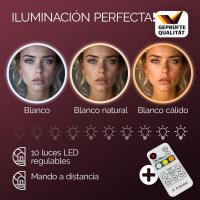 Luces Led 110x40x140cm Brillo Regulable Espejo Blanco - details 4
