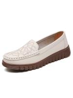 Zapatos de mujer de piel auténtica, zapatos de punta, zapatos para madres de mediana edad y mayores, zapatos planos de piel antideslizantes, suelas blandas, zapatos que no cansan. - details 1