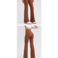 Pantalones acampanados de cintura alta de talla grande, pantalones de Yoga, pantalones cortos, mallas de entrenamiento, pantalones acampanados deportivos, pantalones deportivos para mujer - details 15