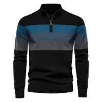 Suéter con cuello levantado para hombre, otoño e invierno, tops - details 5