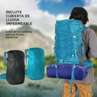 Mochila de Senderismo de 50 l con Funda Impermeable Multifuncional Ideal para Montañismo, Acampada y Viajes - details 4