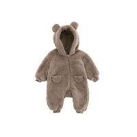 Peleles bonitos de dibujos animados para bebé, monos infantiles de lana cálidos de otoño, ropa de casa para bebés de 0 a 2 años, ropa para el hogar para invierno - details 2