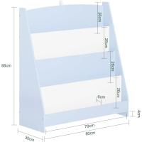 Librería Infantil para niños Estantería para Juguetes con 4 Compartimentos Abiertos 80 x 30 x 88 cm - details 36